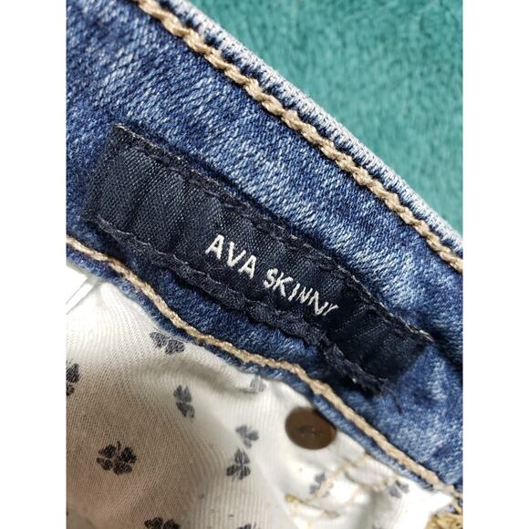 Lucky Brand Jeans Size 8 Womens Blue Stretch Pant Denim Mid Rise Ava Skinny - Picture 4 of 14